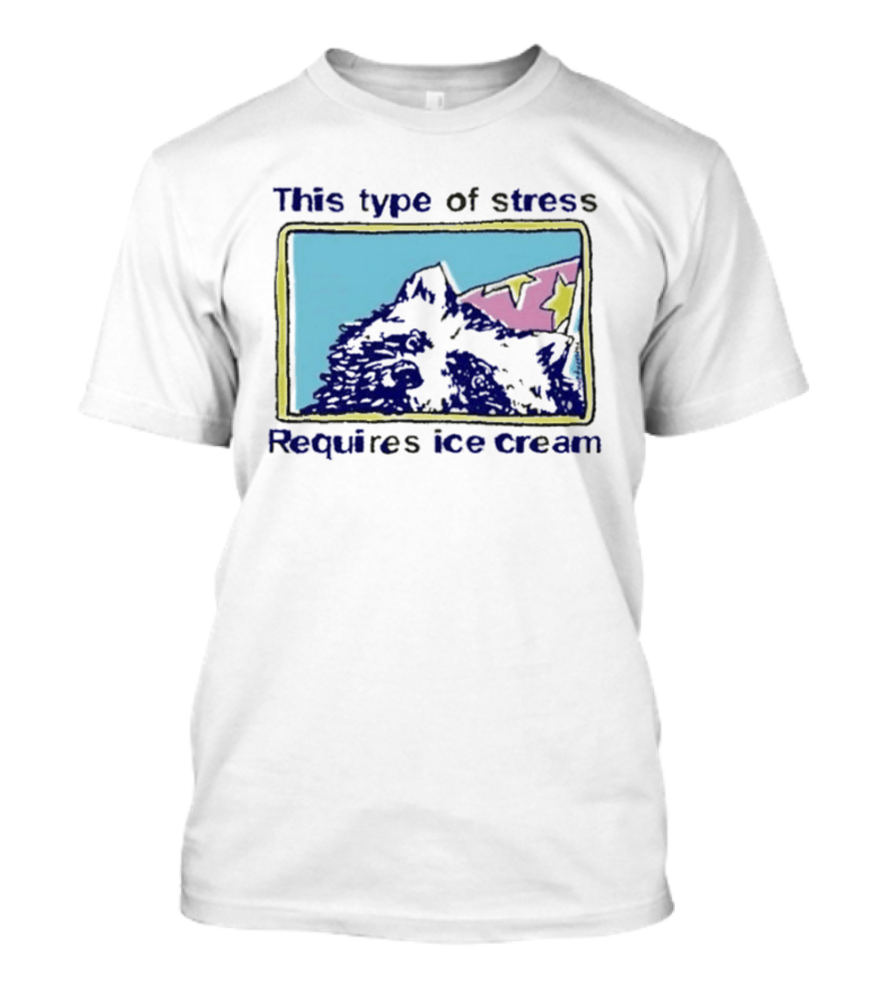 This Type Of Stress Requires Ice Cream Raccoon Meme T-Shirt