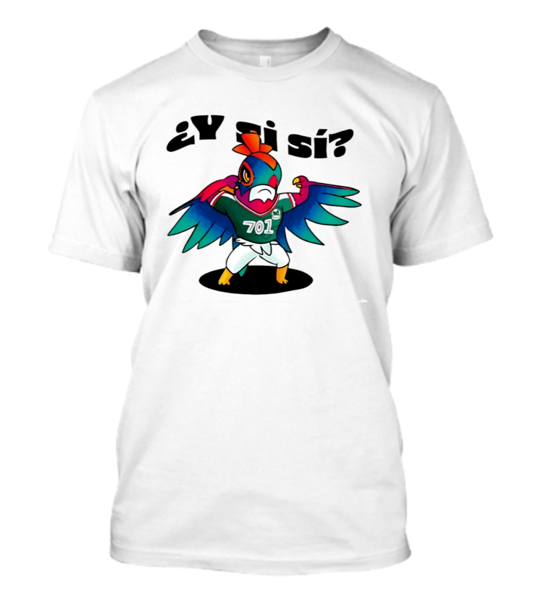 ¿Y Si Sí? Mexico Football Bird 7017 T-Shirt