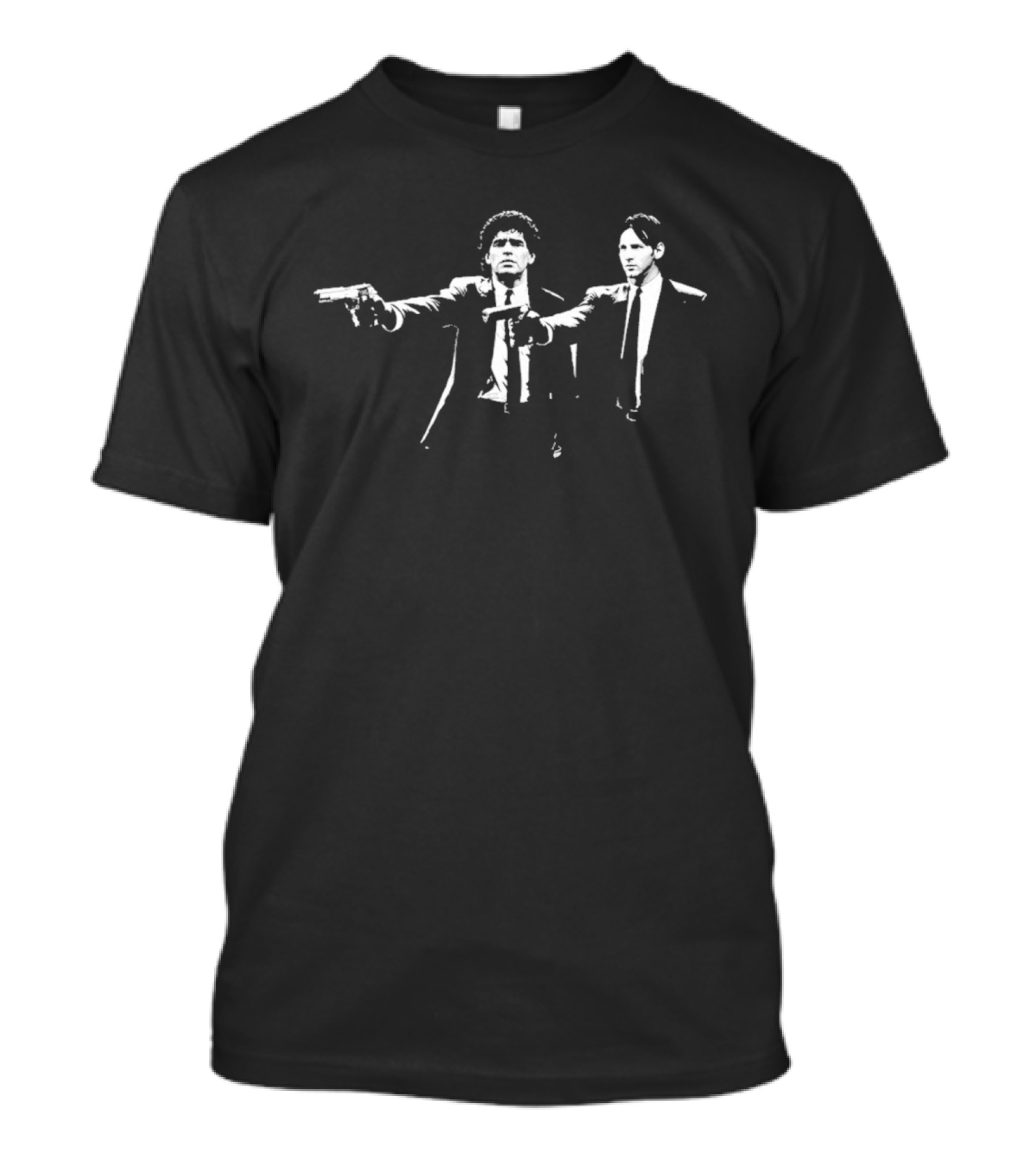 2 GOATS 2 GOOD Pulp Fiction Suit Up Scene Duo Guns T-Shirt