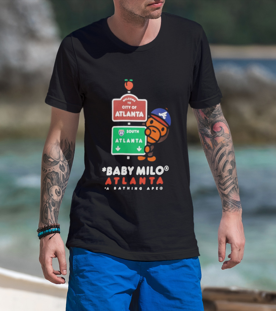 Welcome To City Of Atlanta Baby Milo A Bathing Ape South Atlanta 85 T-Shirt