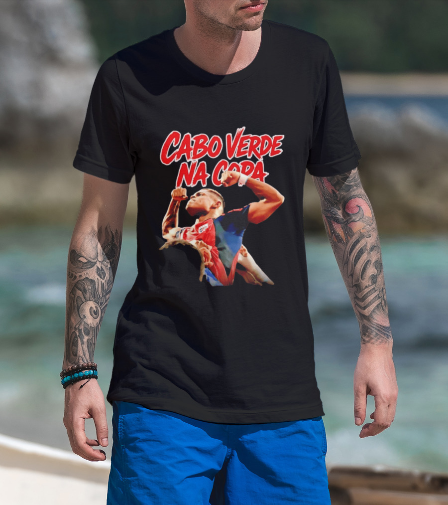 Cabo Verde Na Copa Cape Verde National Football Team Fan Pride Hélio Varela T-Shirt