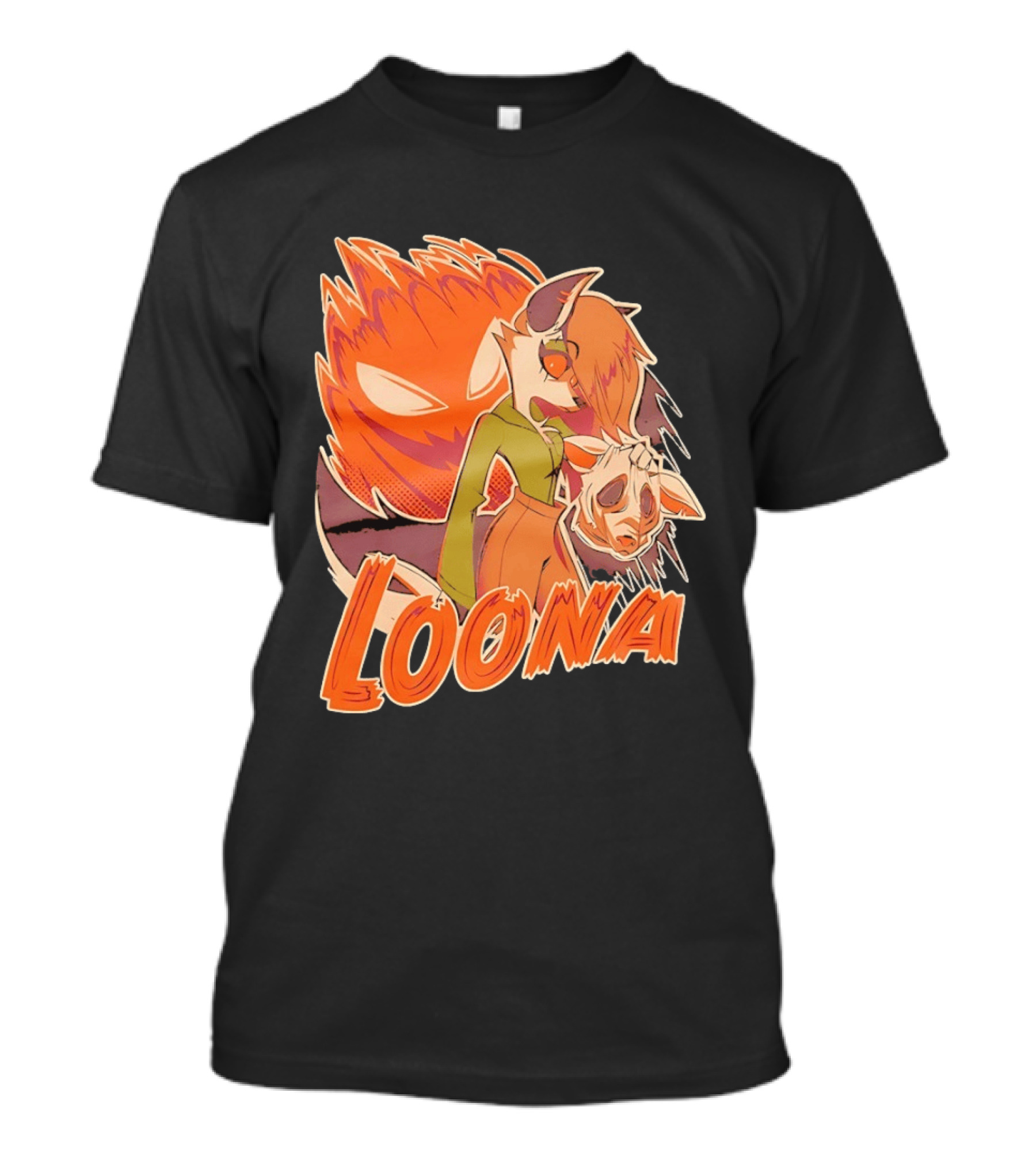 Helluva Boss Loona Hellhound Holding Mask T-Shirt