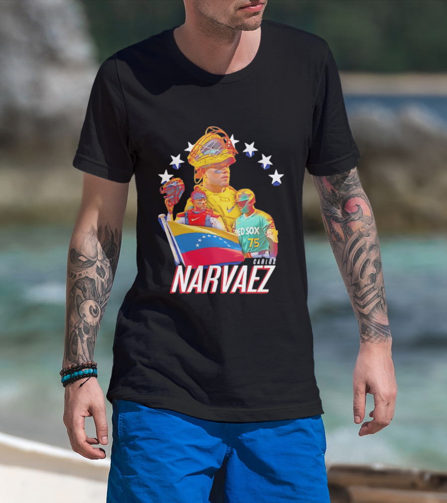 Carlos Narvaez Boston Red Sox Venezuela Catcher 75 T-Shirt