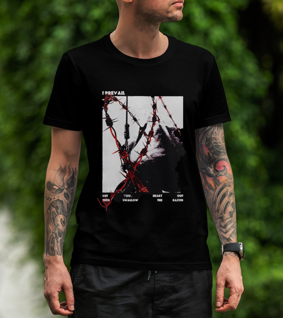 I Prevail Cut Your Heart Out Swallow The Razor Barbed Wire T-Shirt