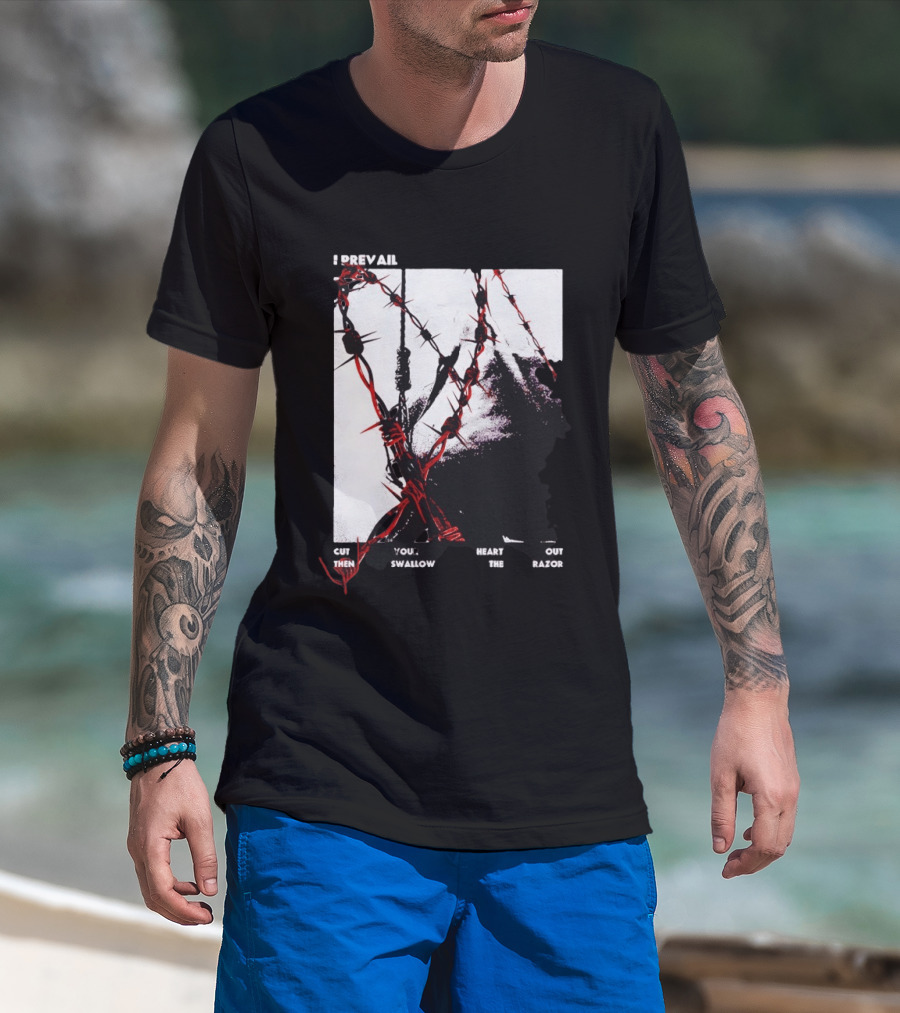 I Prevail Cut Your Heart Out Swallow The Razor Barbed Wire T-Shirt