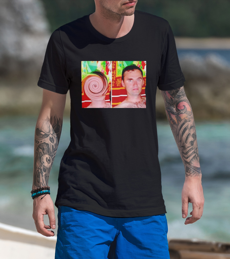 Swirly Kirk Christopher Paul Neil Optical Illusion Face T-Shirt