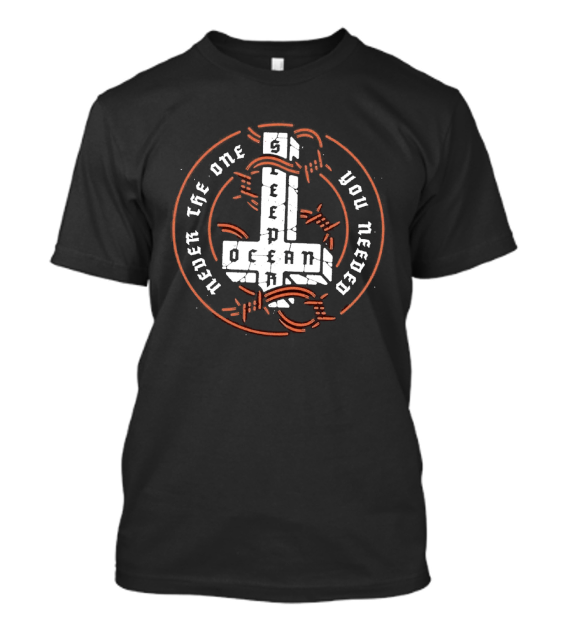 Ocean Sleeper Never The One You Needed Cross Orange Circle Barbed Wire T-Shirt