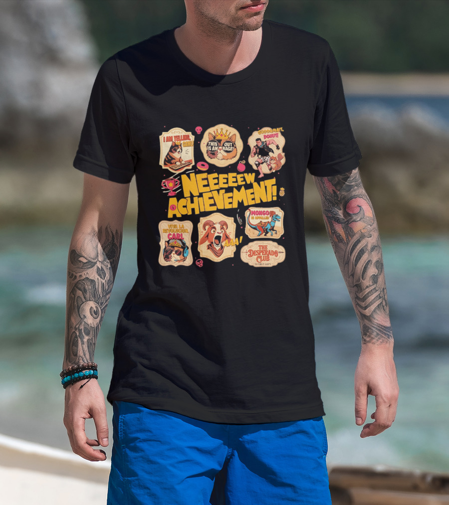 Neeeew Achievement Dungeon Crawler Carl Sticker Pack I Am Yelling Carl Viva La Revolucion Mongo Is Appalled Desperado Club T-Shirt