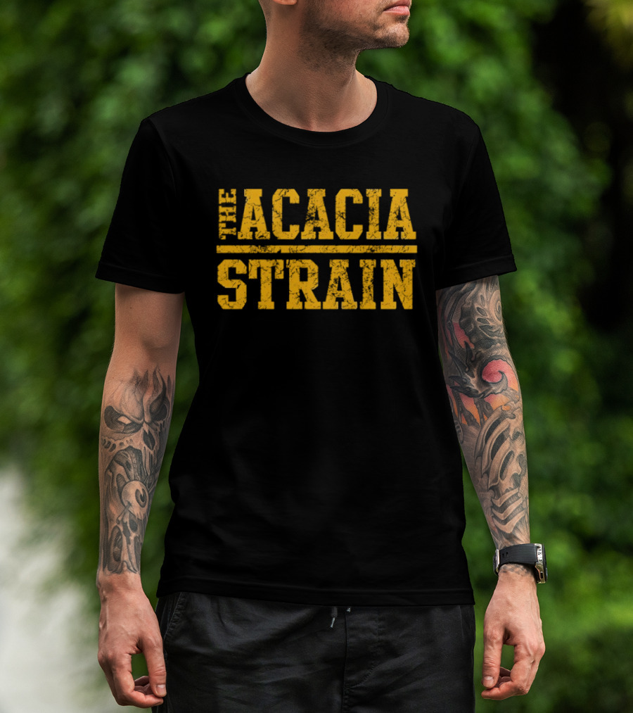The Acacia Strain Distressed Yellow Grunge T-Shirt