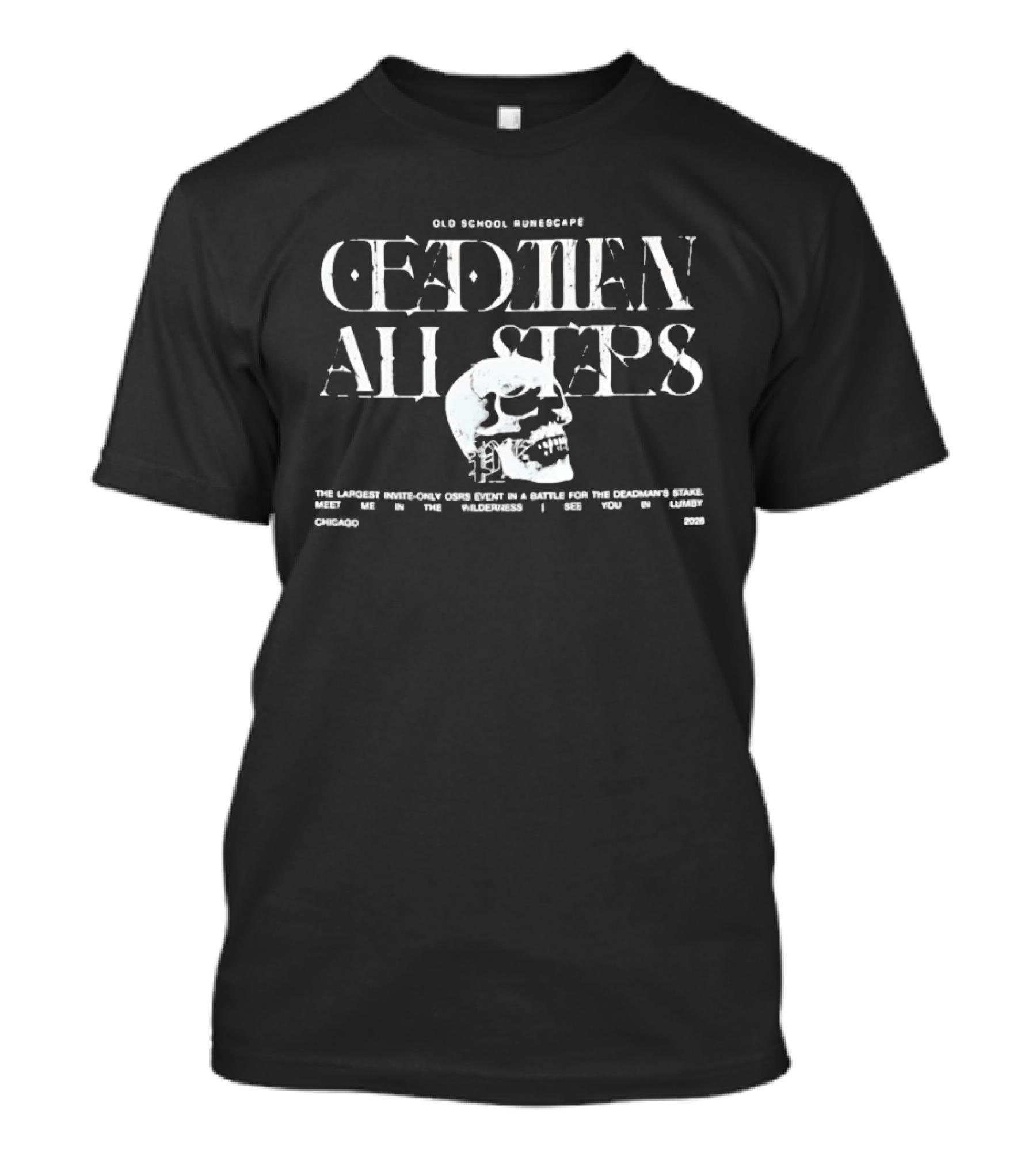 Old School Runescape Deadman All Stars 2026 Chicago Wilderness Battle Event T-Shirt