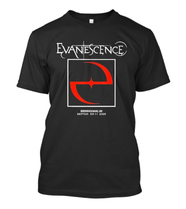 Evanescence Birmingham UK September 11 2026 Red T-Shirt