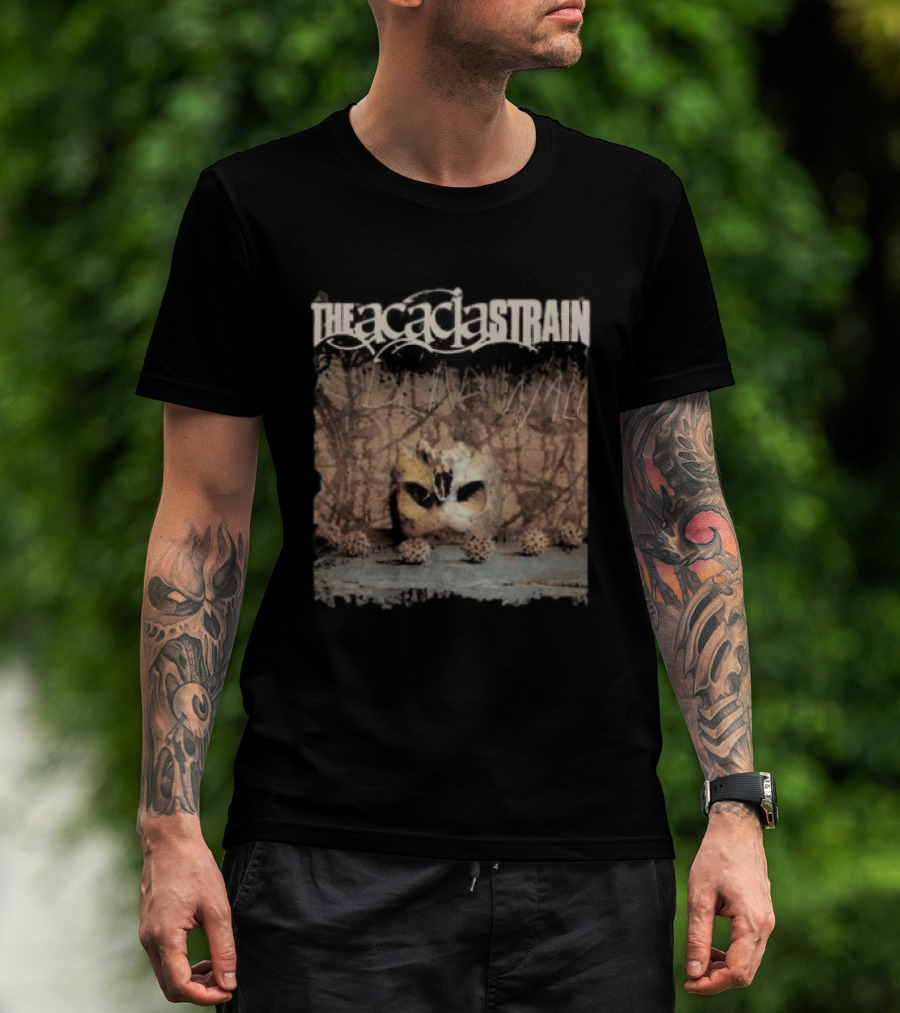 The Acacia Strain The Dead Walk Album Mask Skull Image T-Shirt