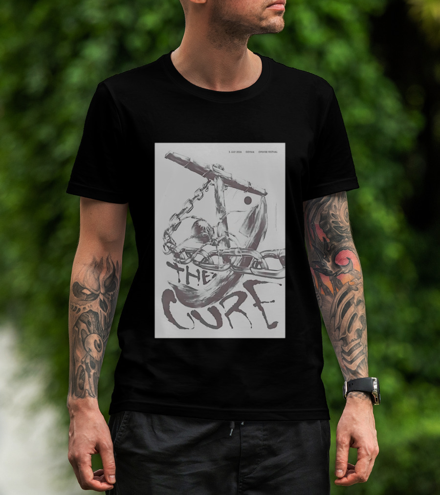The Cure Gdynia Open'er Festival July 3 2026 Chained Figure Concert T-Shirt