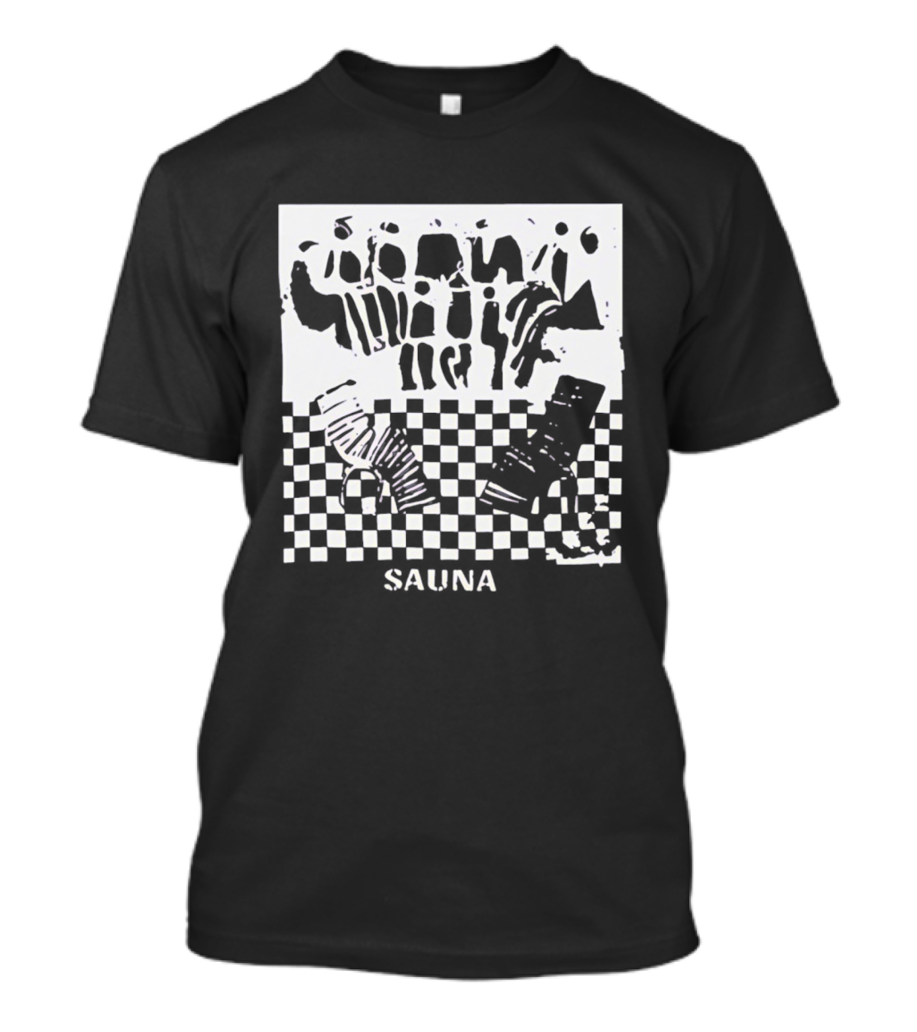 Finding Emily Sauna Angourie Rice Black And White Checkered T-Shirt