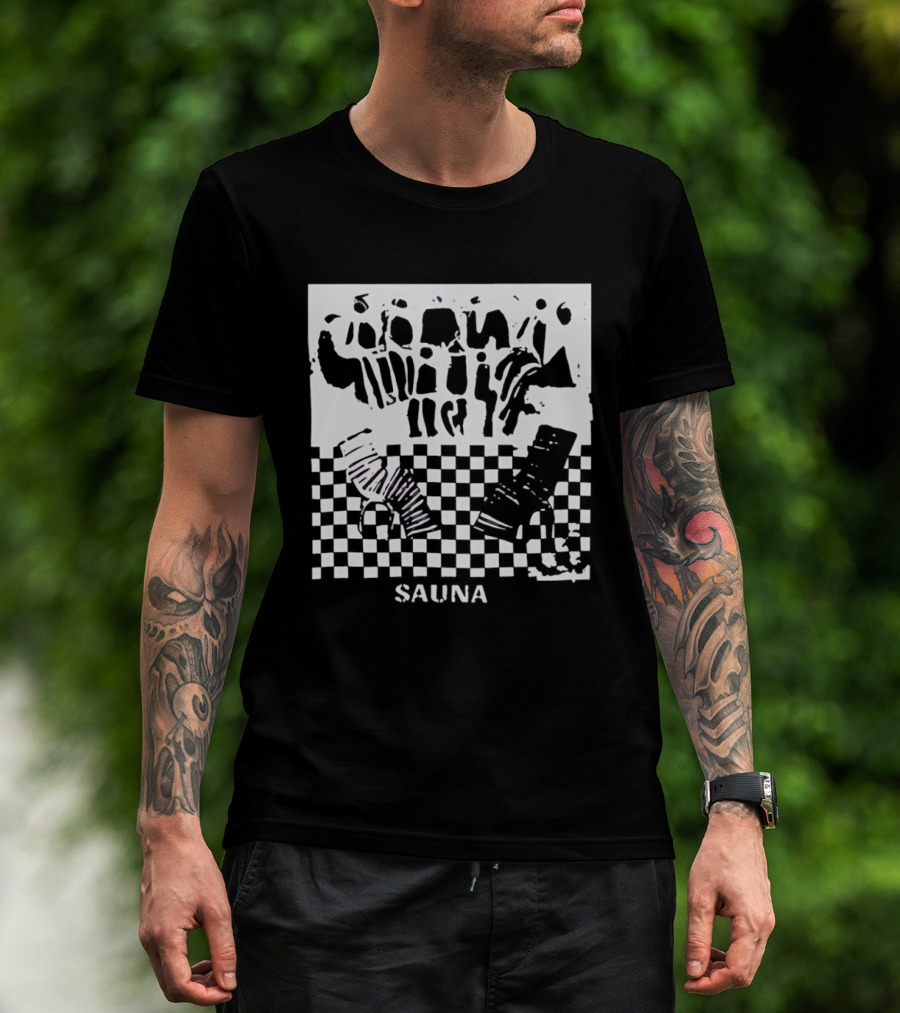 Finding Emily Sauna Angourie Rice Black And White Checkered T-Shirt