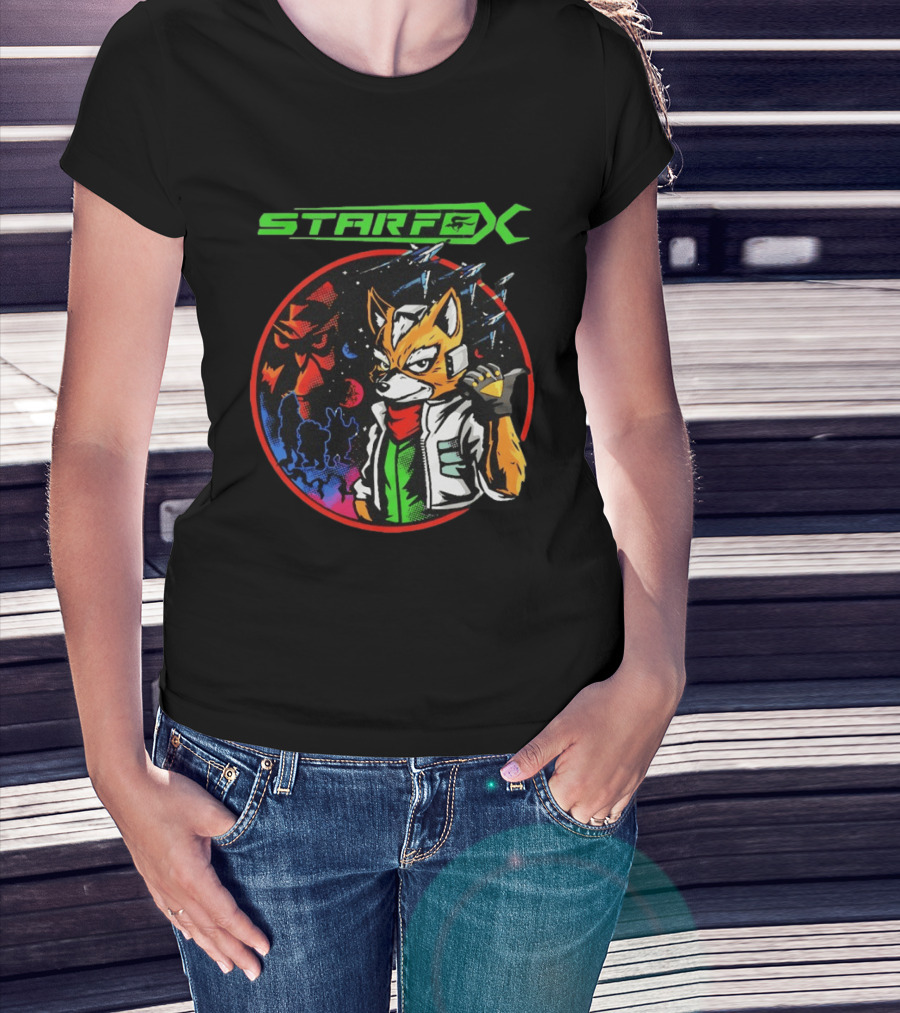 Star Fox Fox McCloud Retro Space Adventure T-Shirt