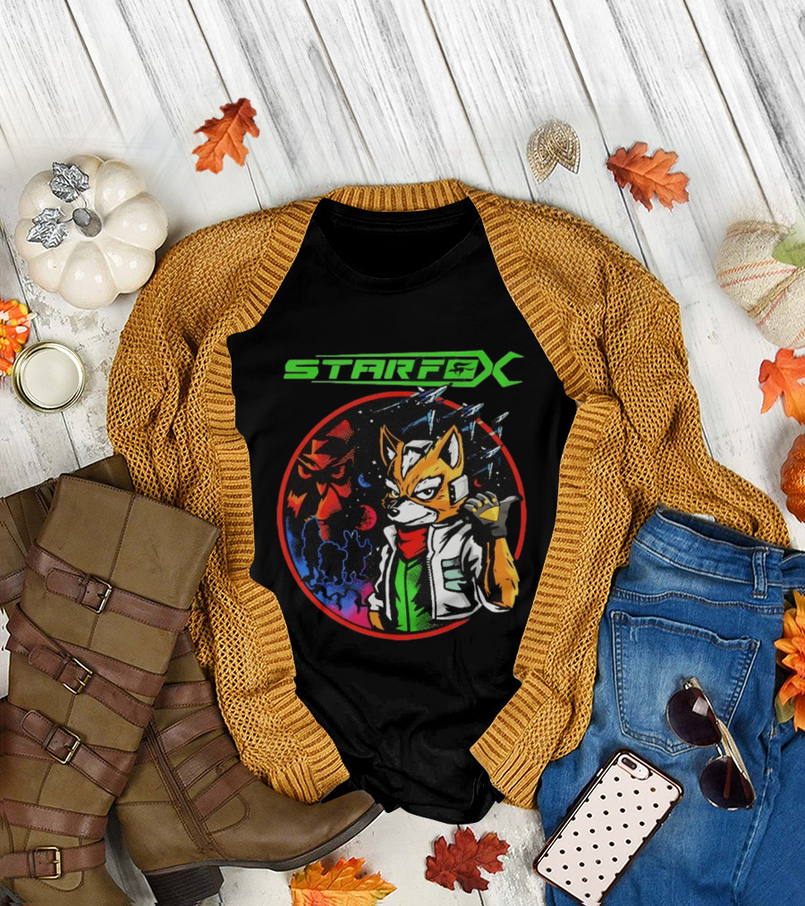 Star Fox Fox McCloud Retro Space Adventure T-Shirt