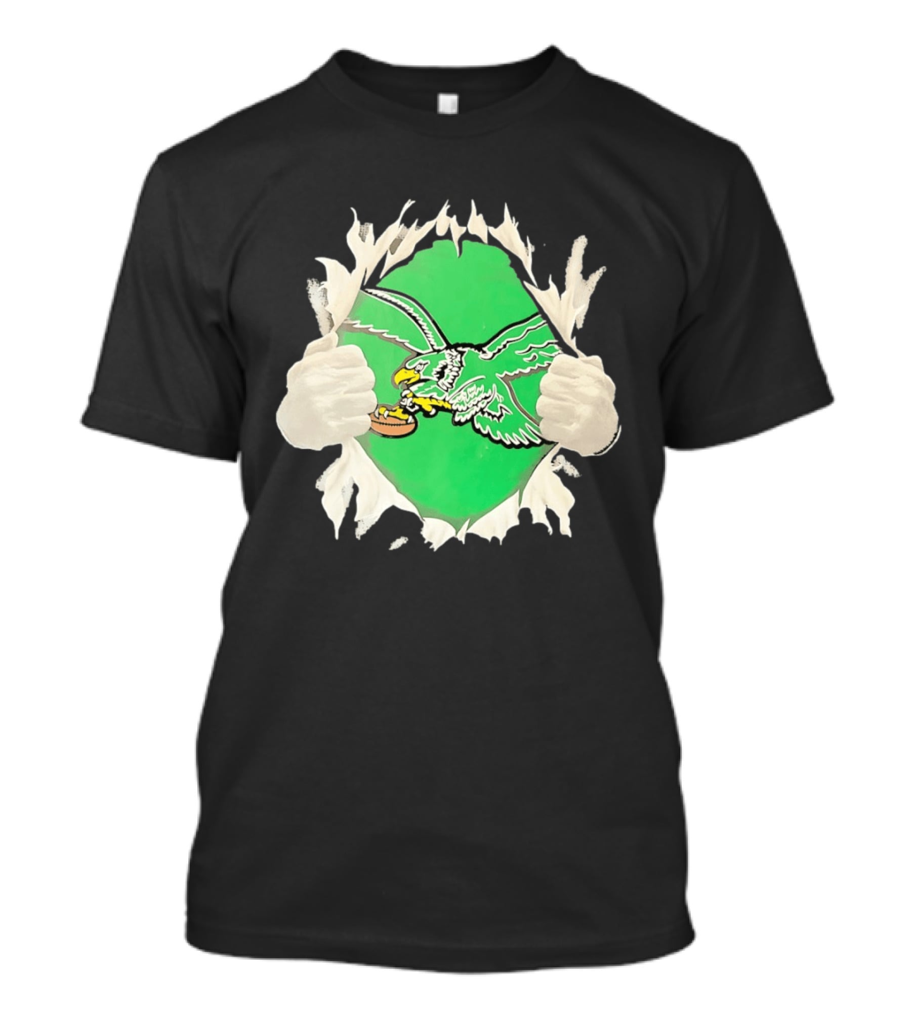 Philadelphia Eagles Vintage Chest Rip Football Fan T-Shirt