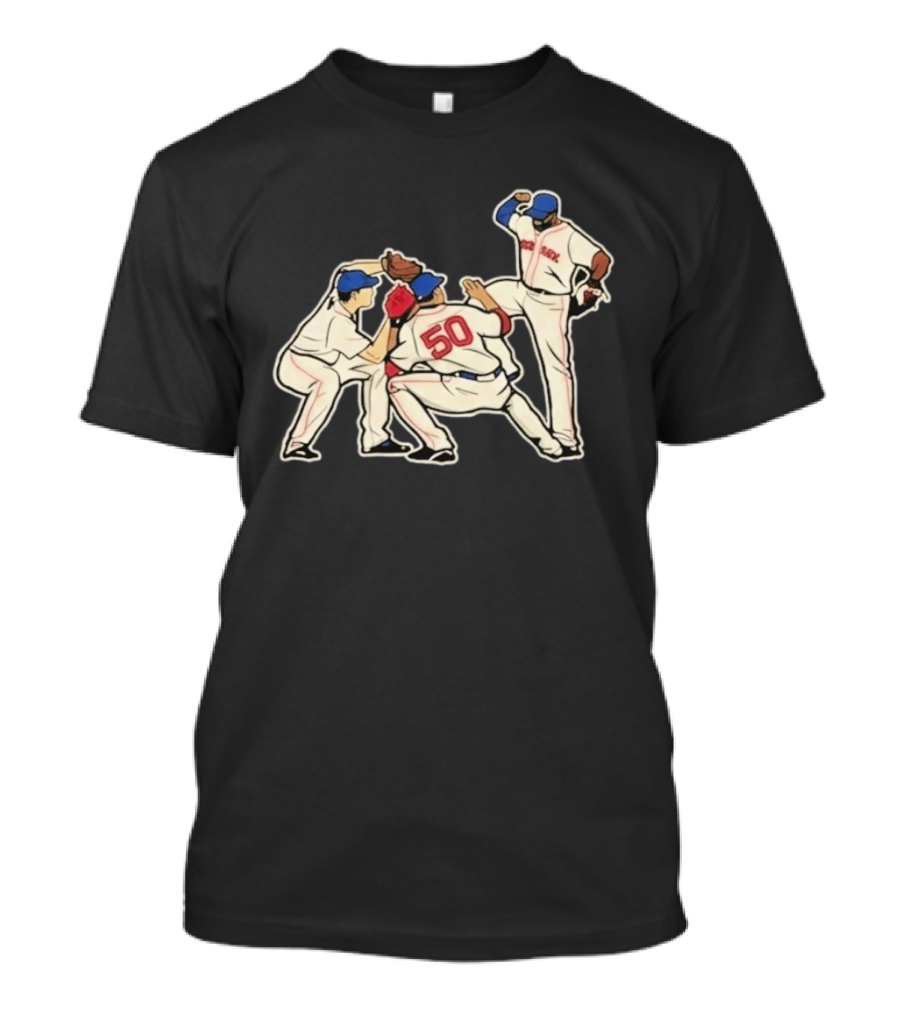 Red Sox Mookie Betts Jackie Bradley Jr Andrew Benintendi Win Dance Repeat Baseball Players Boston Team Celebration T-Shirt