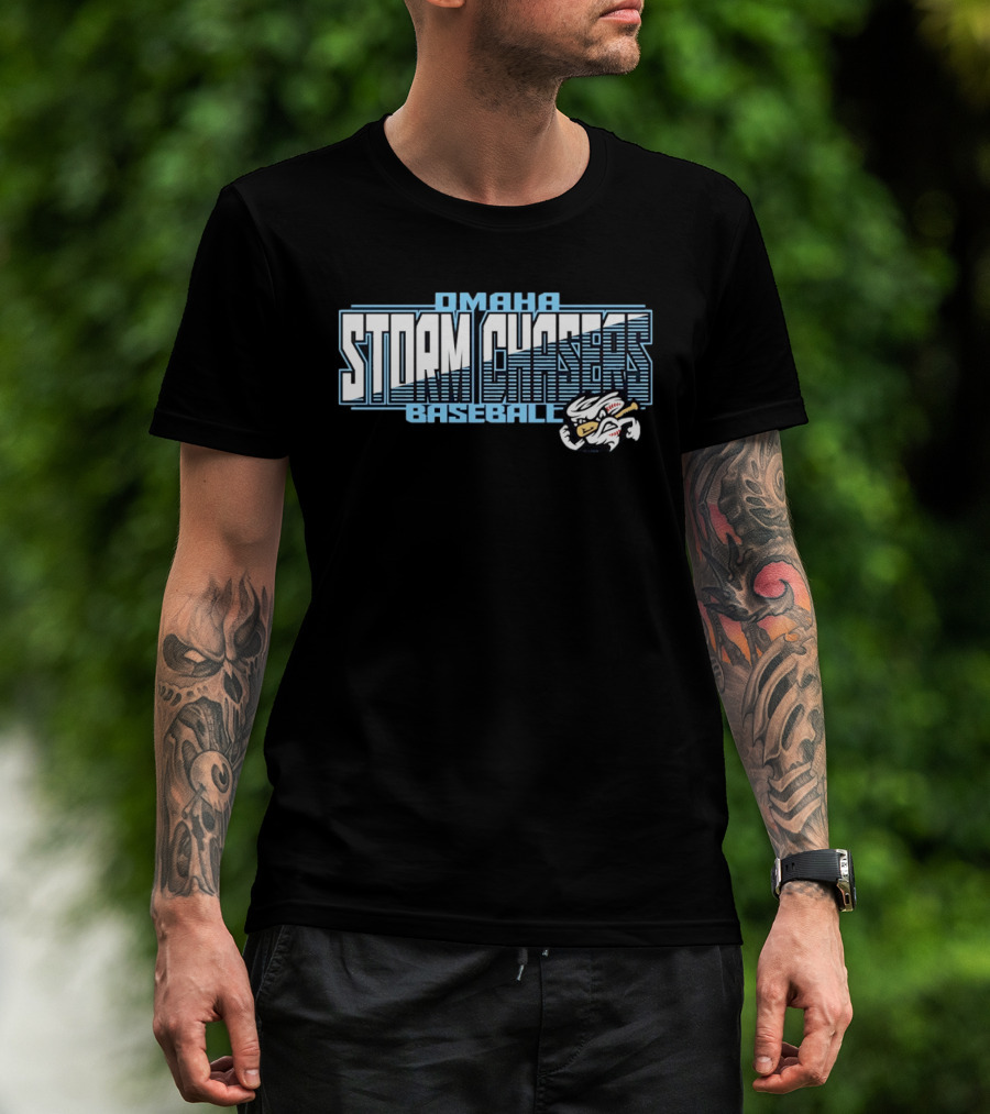 Omaha Storm Chasers Baseball Wordmark With Team T-Shirt