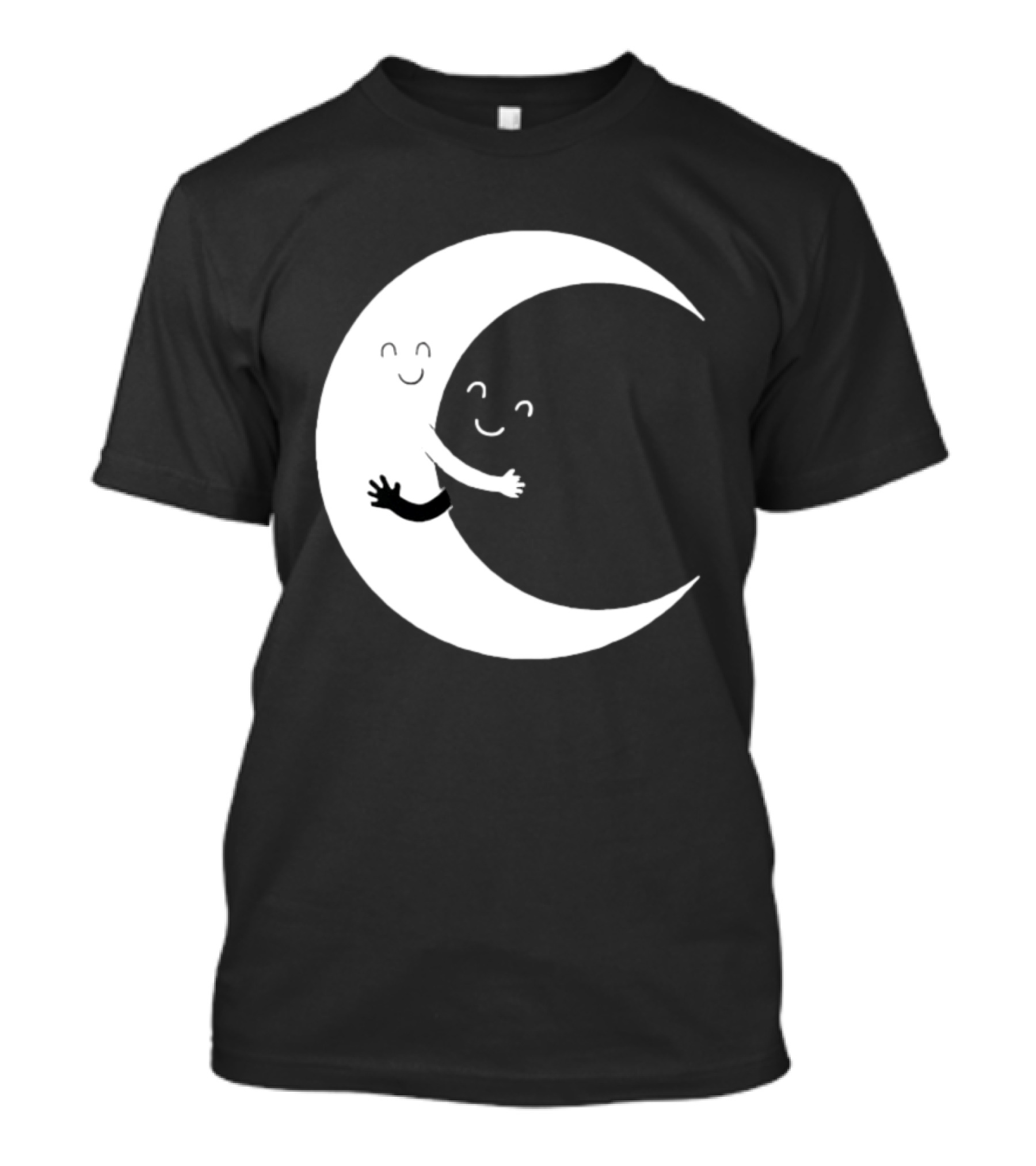 Celestial Hugging Moon Crescent Night Sky Space T-Shirt