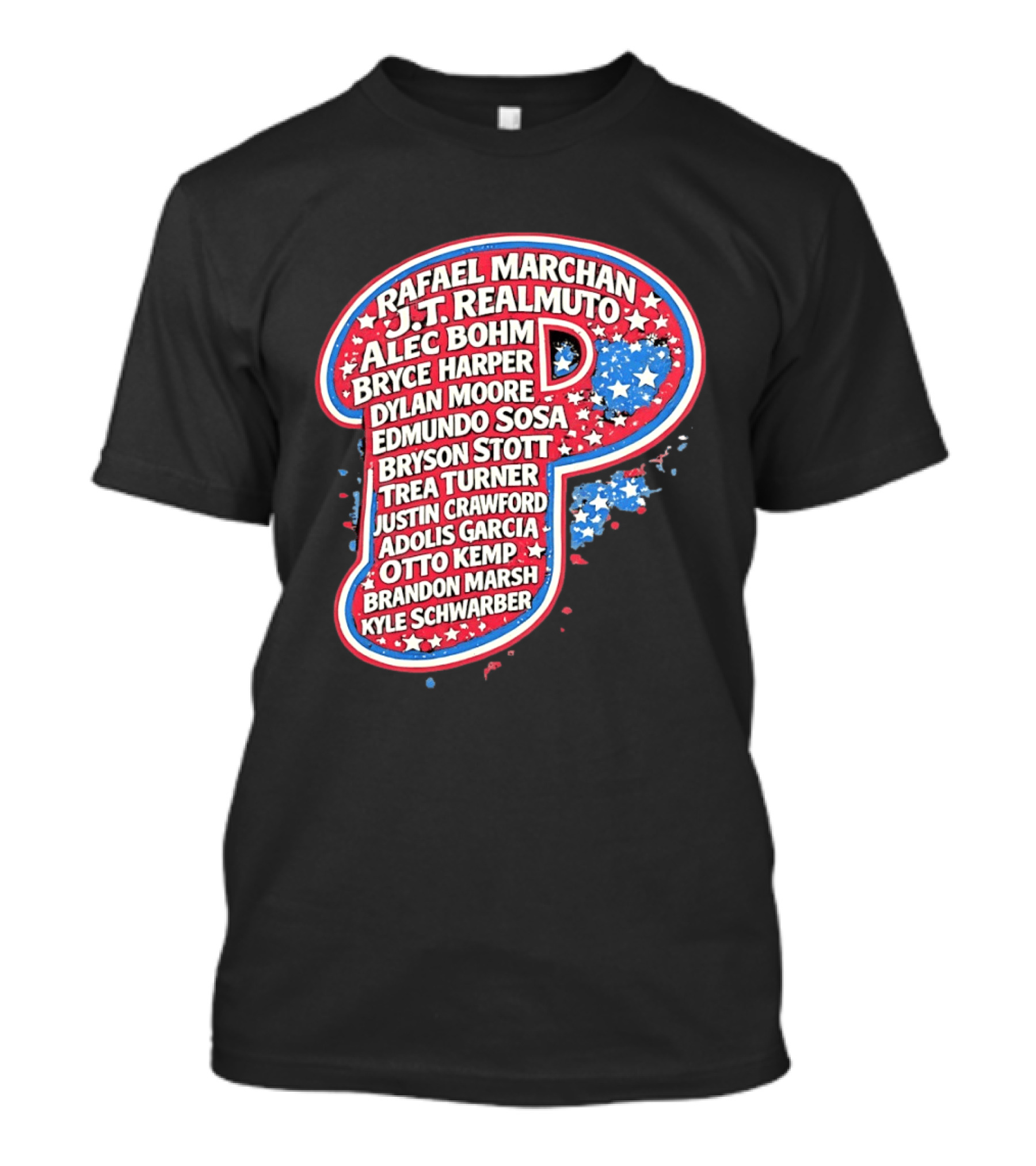 Rafael Marchan JT Realmuto Alec Bohm Bryce Harper Philadelphia Phillies T-Shirt