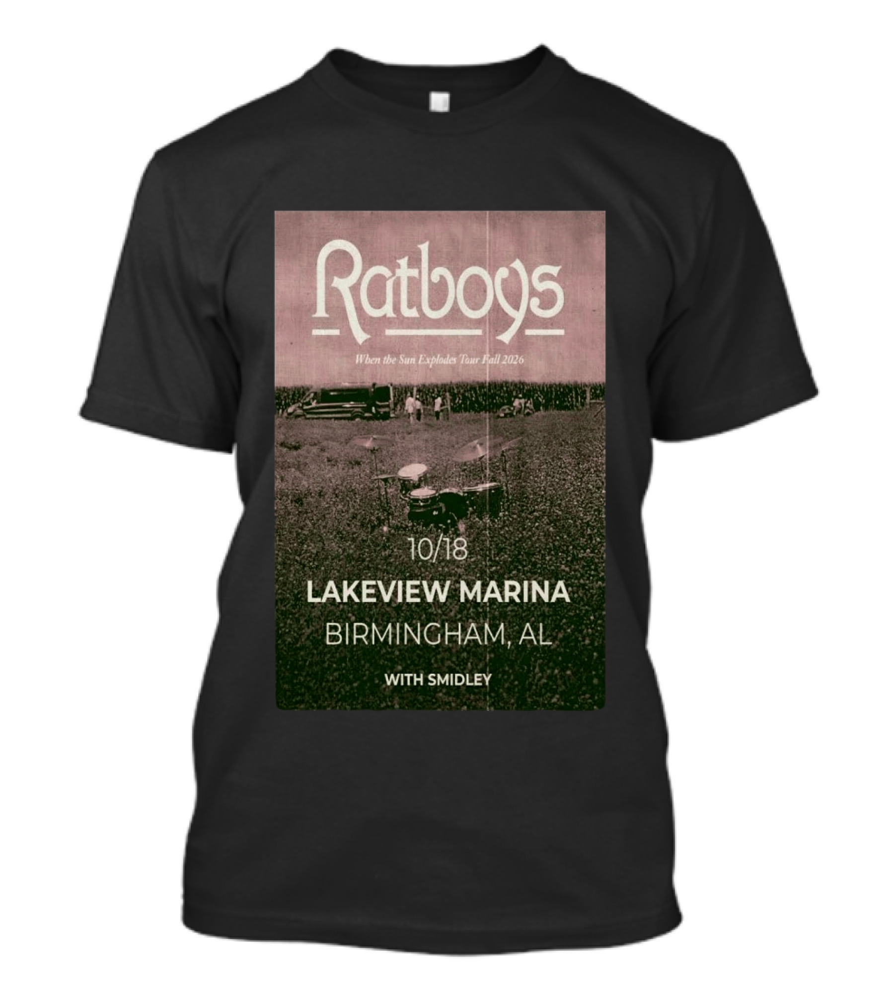 Ratboys When The Sun Explodes Tour Lakeview Marina Birmingham AL 10 18 2026 With Smidley T-Shirt