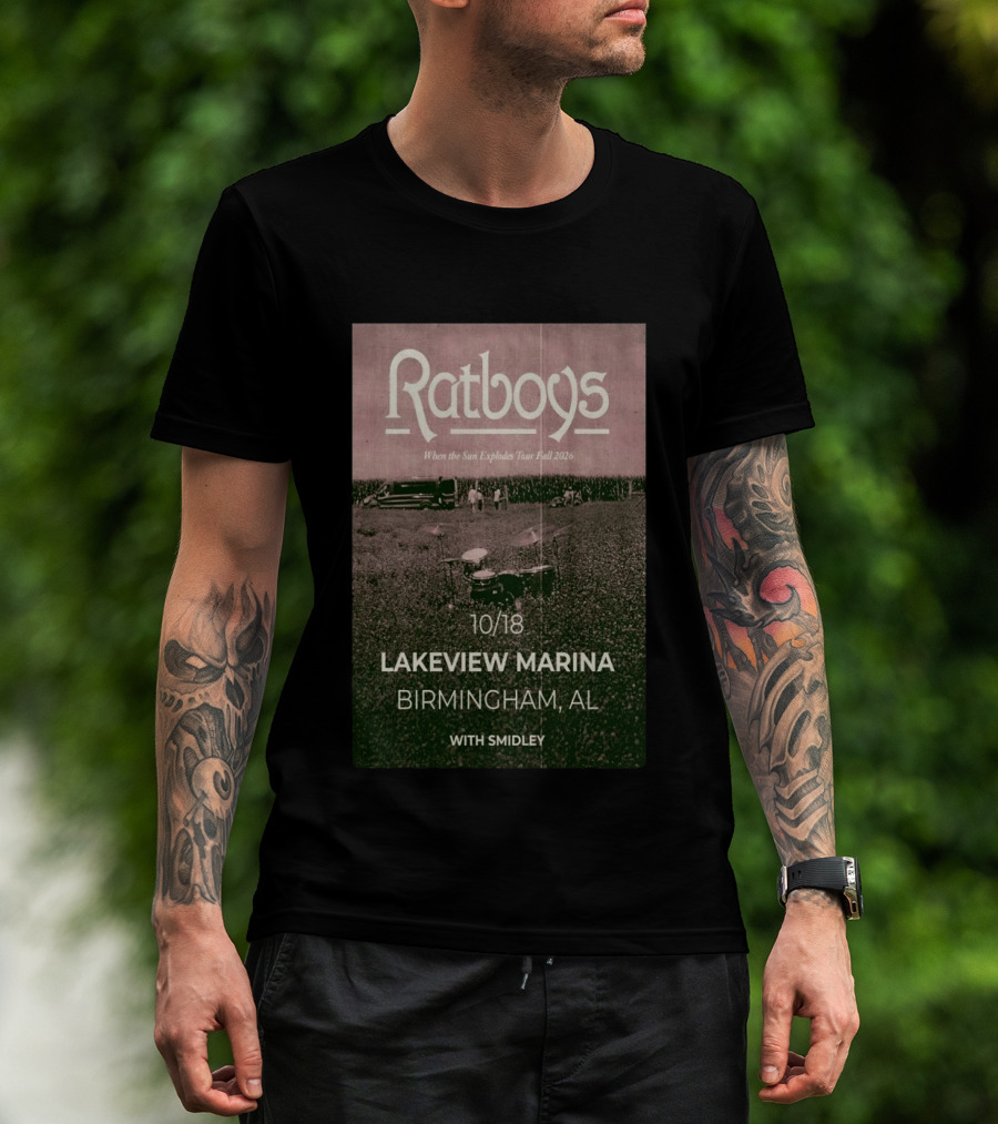 Ratboys When The Sun Explodes Tour Lakeview Marina Birmingham AL 10 18 2026 With Smidley T-Shirt