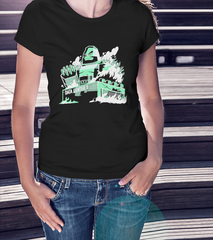 Data Center 1 Final Fantasy Avalanche AI Block Robot T-Shirt