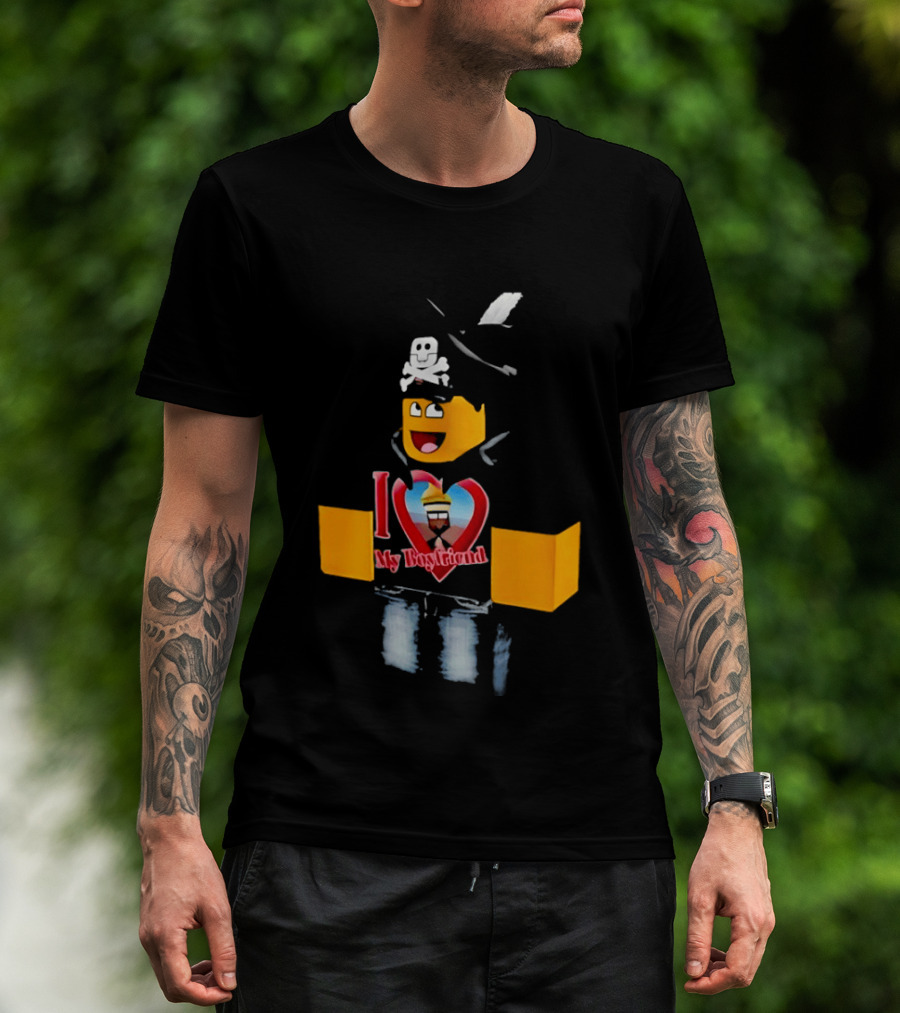 Roblox I Love My Boyfriend Heart Avatar T-Shirt
