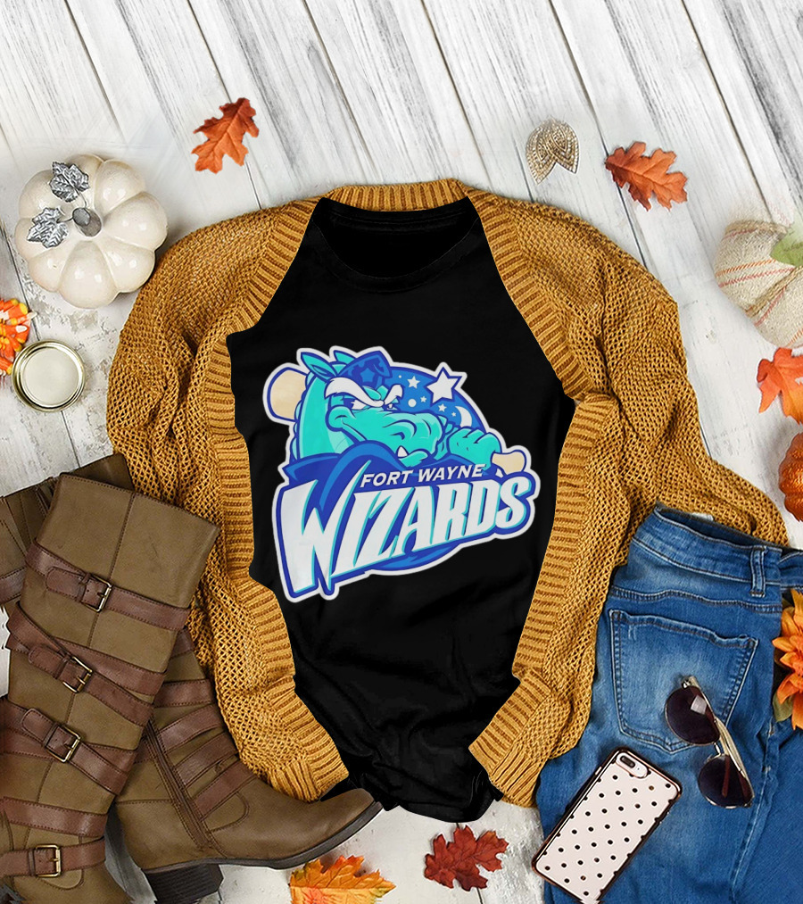 Fort Wayne Wizards Crocodile Logo Minor League Baseball Team T-Shirt