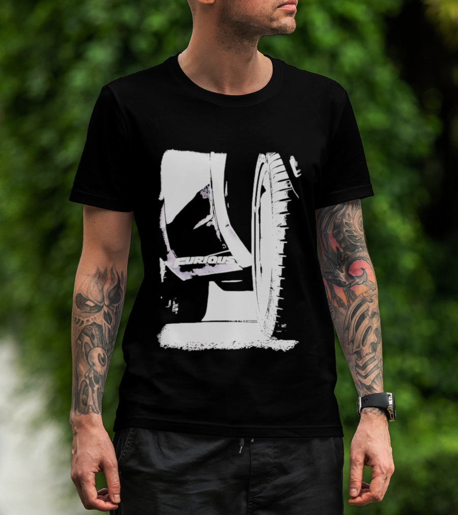 Furious 7 Universal City Studios Film Franchise Automotive Wheel Tire Rim T-Shirt