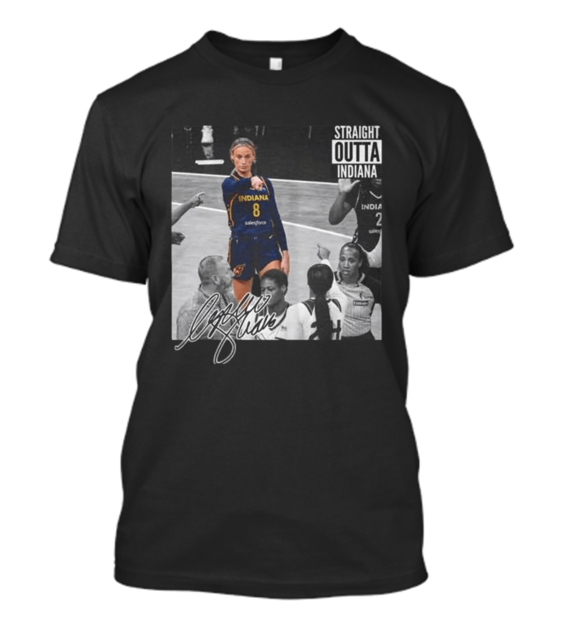 Sophie Cunningham Straight Outta Indiana Indiana Fever T-Shirt