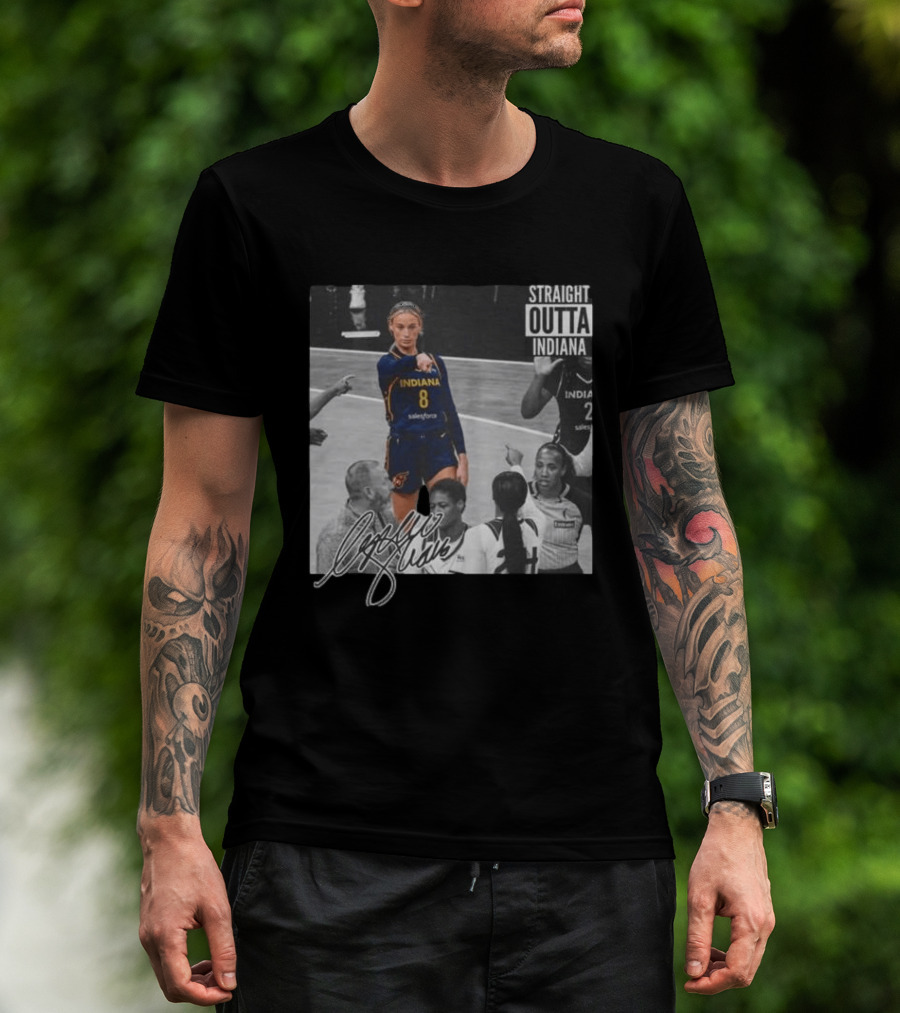 Sophie Cunningham Straight Outta Indiana Indiana Fever T-Shirt