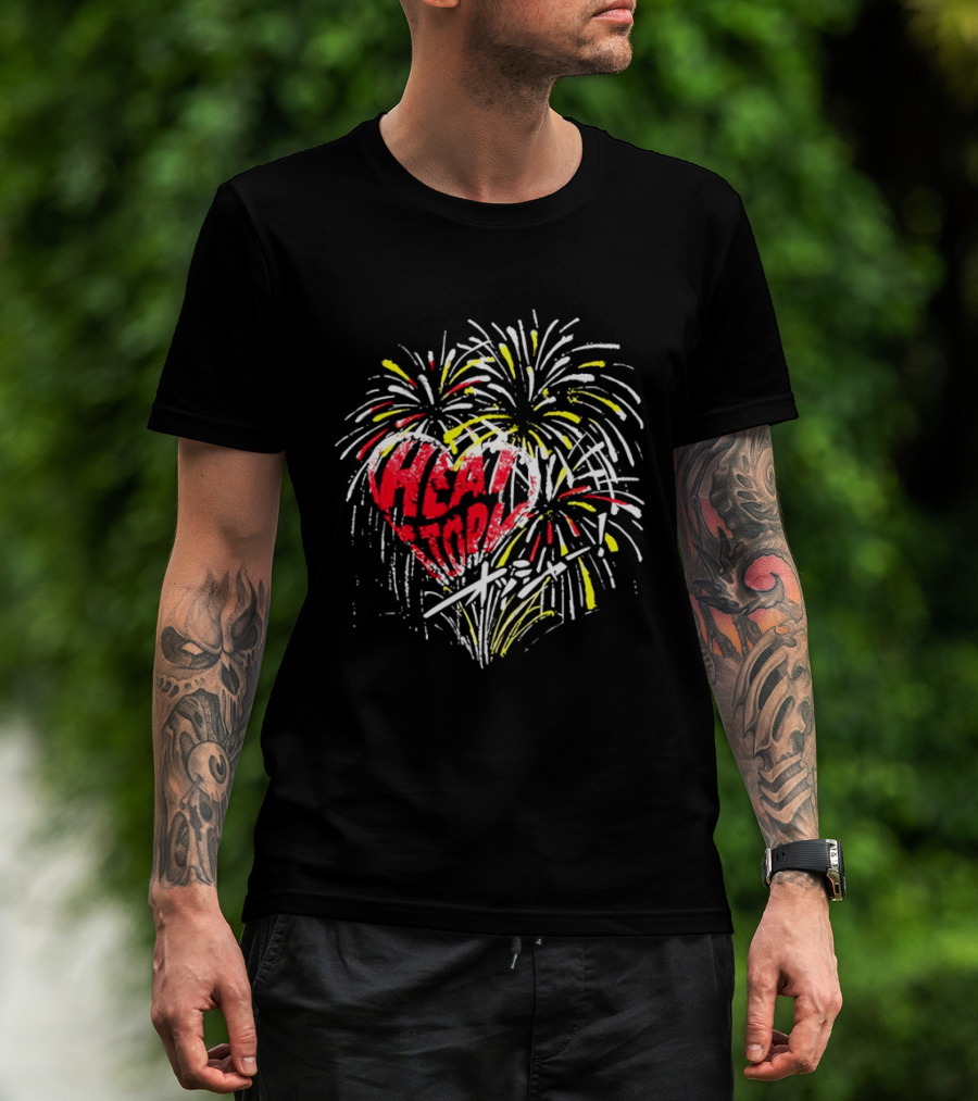 Heat Tokyo Firework Heart Japanese Display T-Shirt