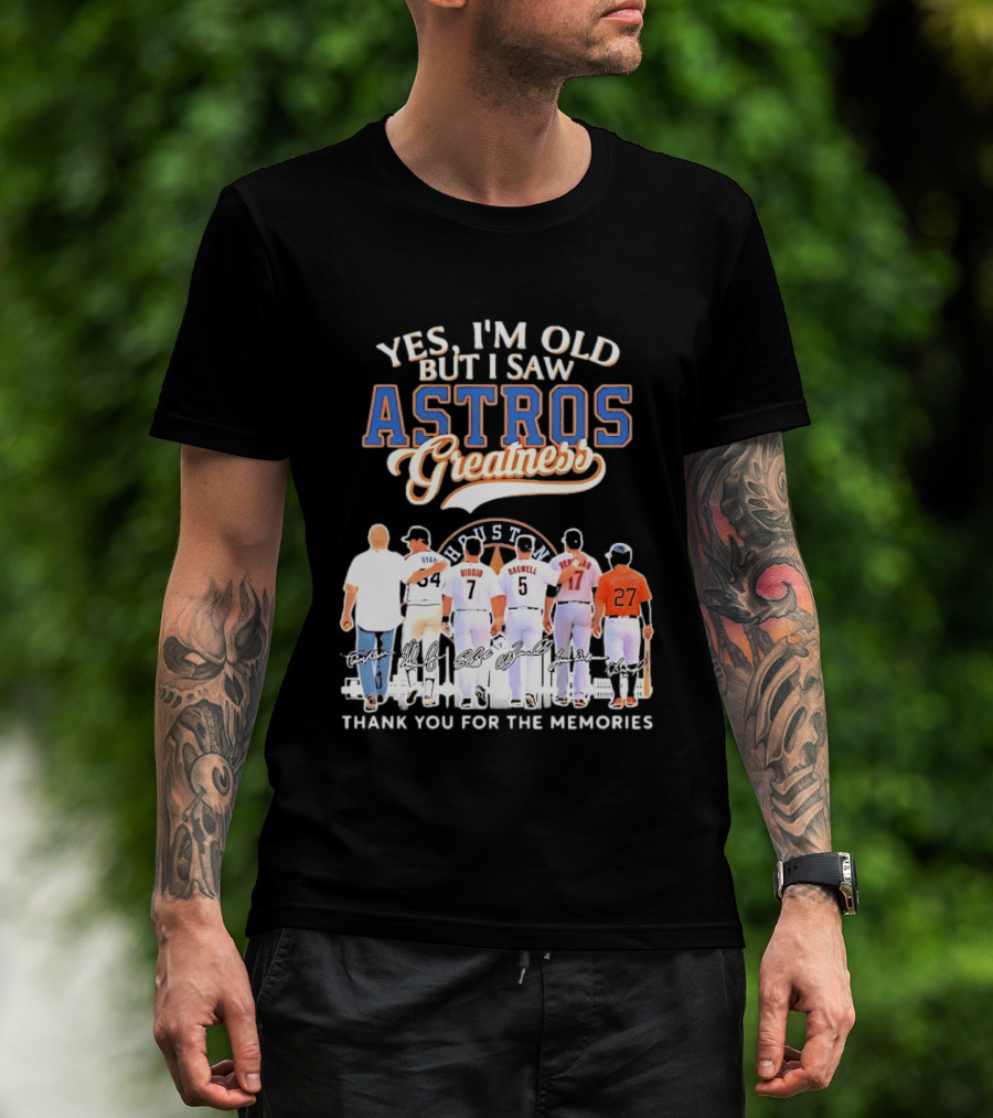 Yes I'm Old But I Saw Astros Greatness Ryan Biggio Bagwell Beltran Thank You For The Memories T-Shirt