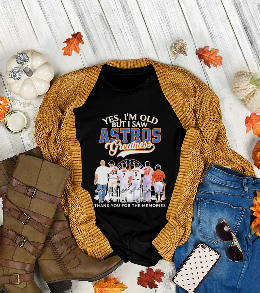 Yes I'm Old But I Saw Astros Greatness Ryan Biggio Bagwell Beltran Thank You for the Memories T-Shirt