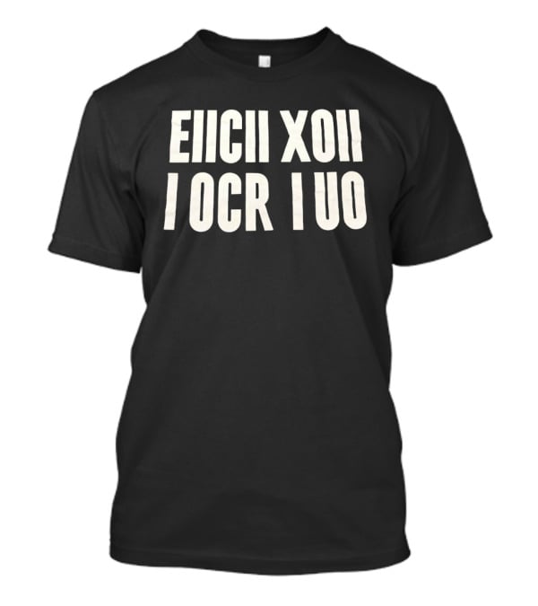 Stencil Block EHCII XII I OCR IUO T-Shirt