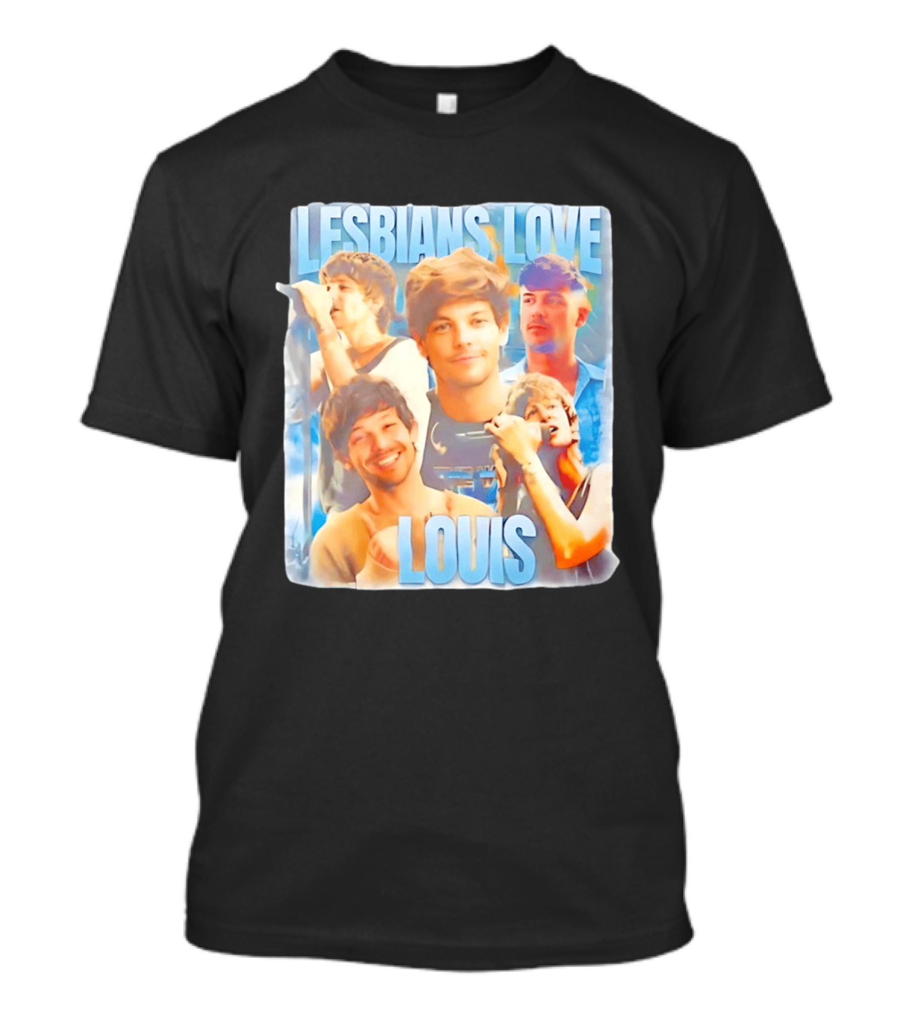 Lesbians Love Louis Tomlinson Faces T-Shirt
