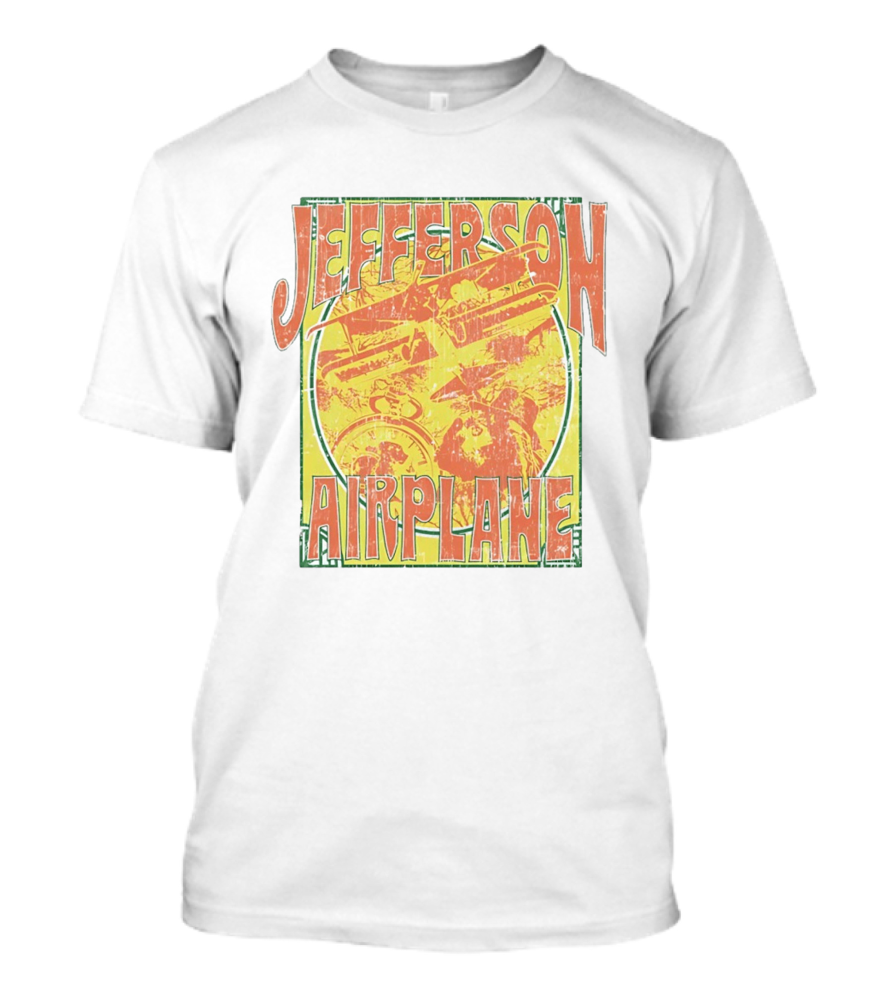 Jefferson Airplane Distressed Vintage Band Art Psychedelic 60s T-Shirt