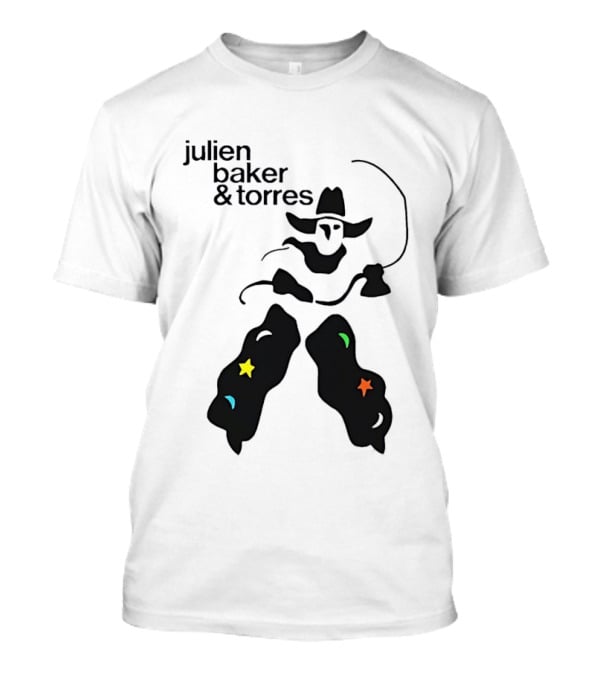 Julien Baker And Torres Cowboy Figure With Colorful Star Accents T-Shirt
