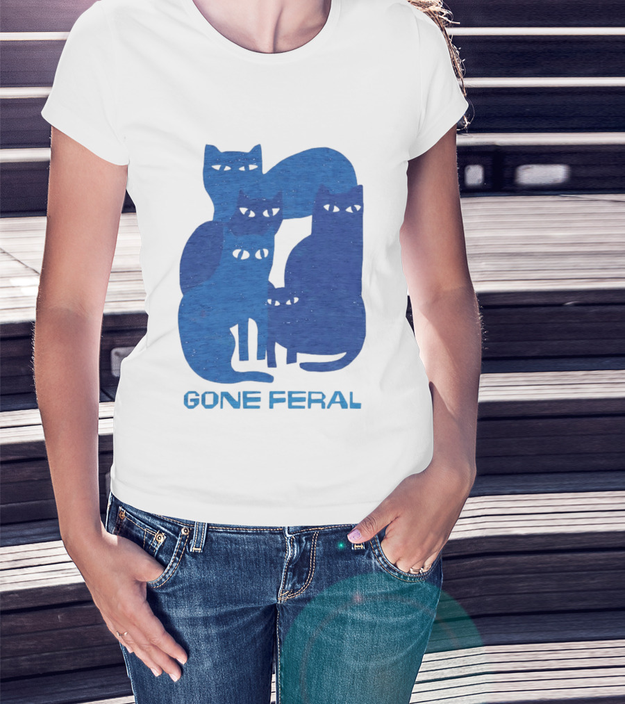 Gone Feral Cats Group T-Shirt