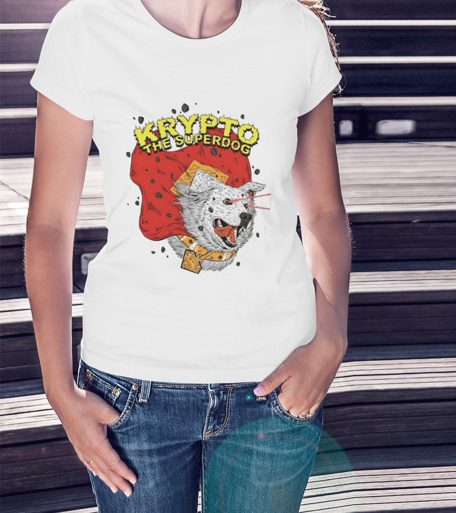 Krypto The Superdog DC Comics Superman Cape Laser Eyes T-Shirt