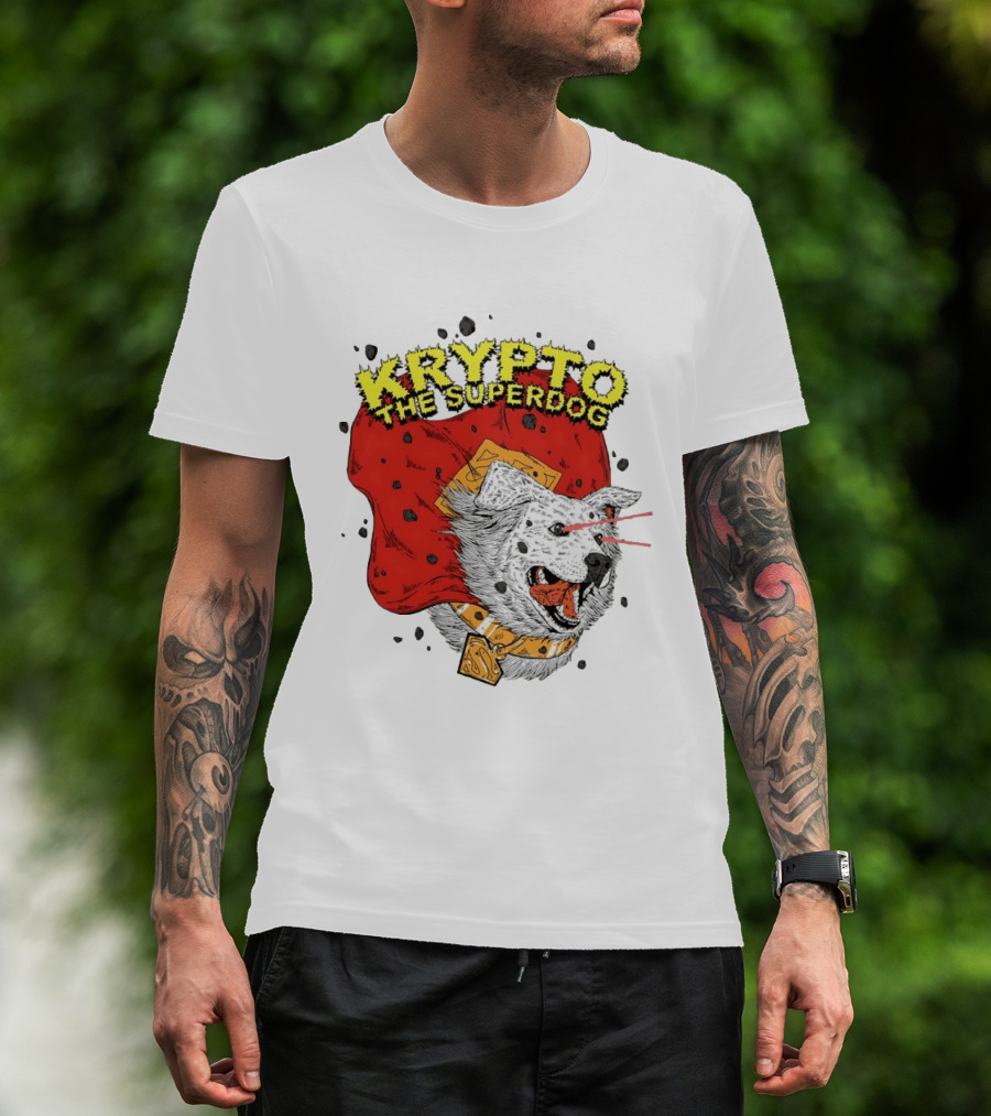 Krypto The Superdog DC Comics Superman Cape Laser Eyes T-Shirt