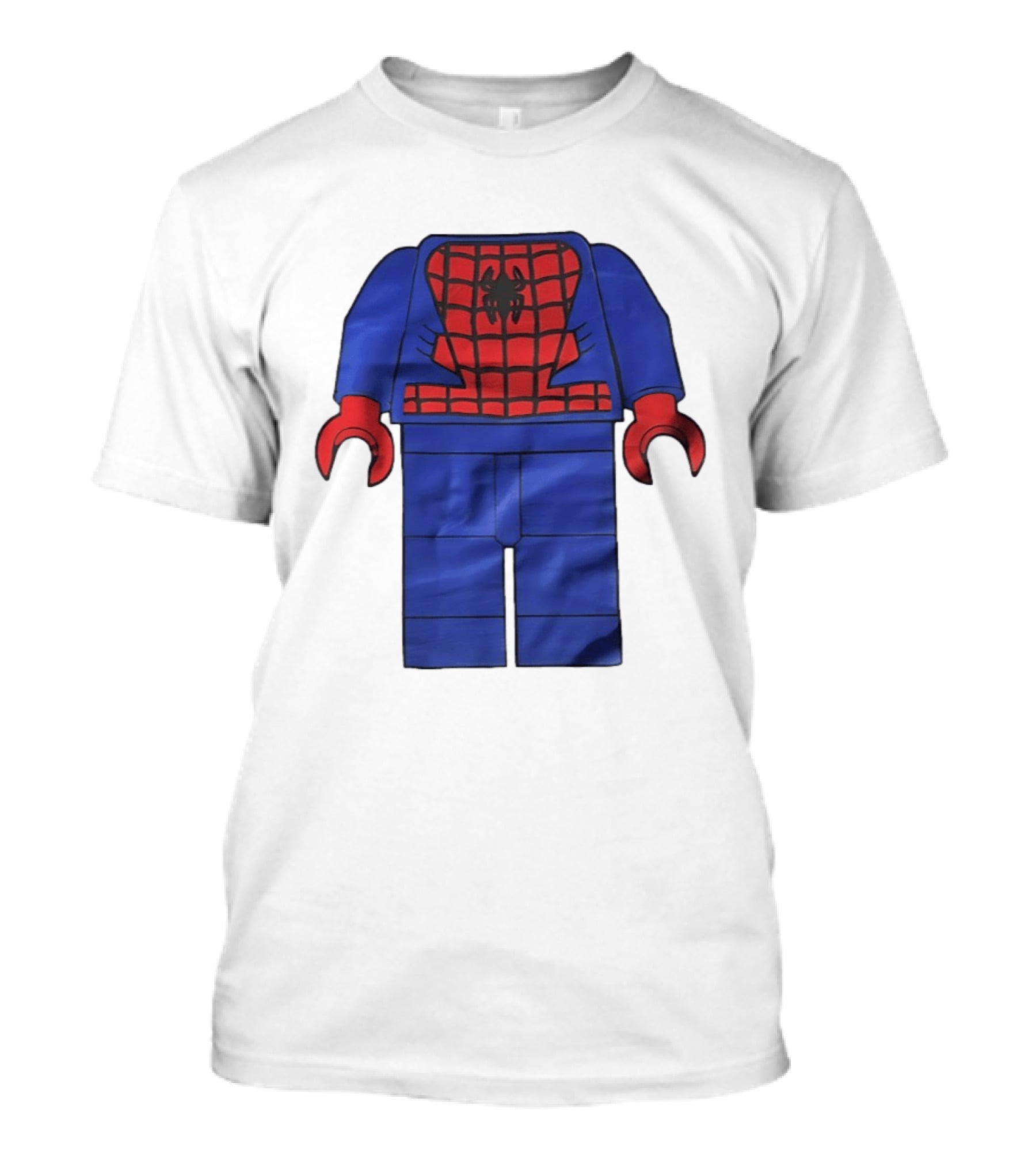Lego Spider Man Minifigure Marvel Super Hero Iconic Costume Red And Blue Suit T-Shirt
