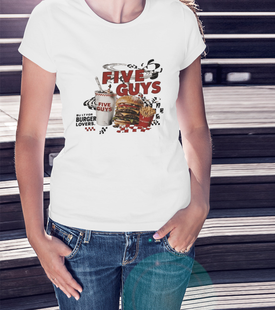 Five Guys Burger Milkshake Fries Built For Burger Lovers T-Shirt