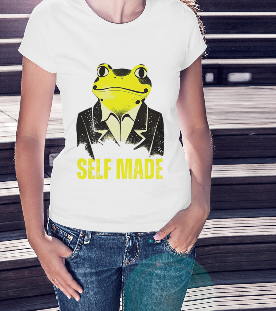 Frog In Business Suit Self Made T-Shirt