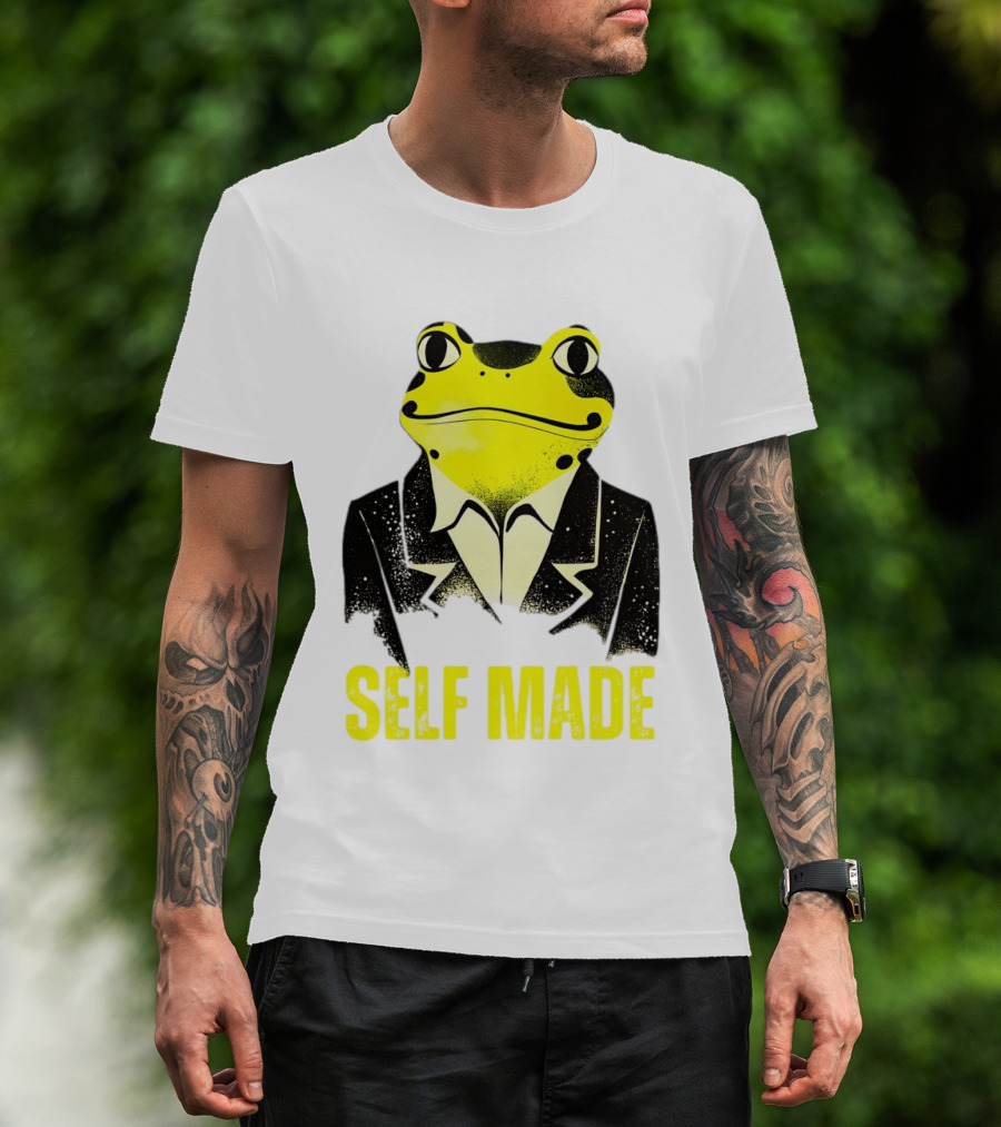 Frog In Business Suit Self Made T-Shirt