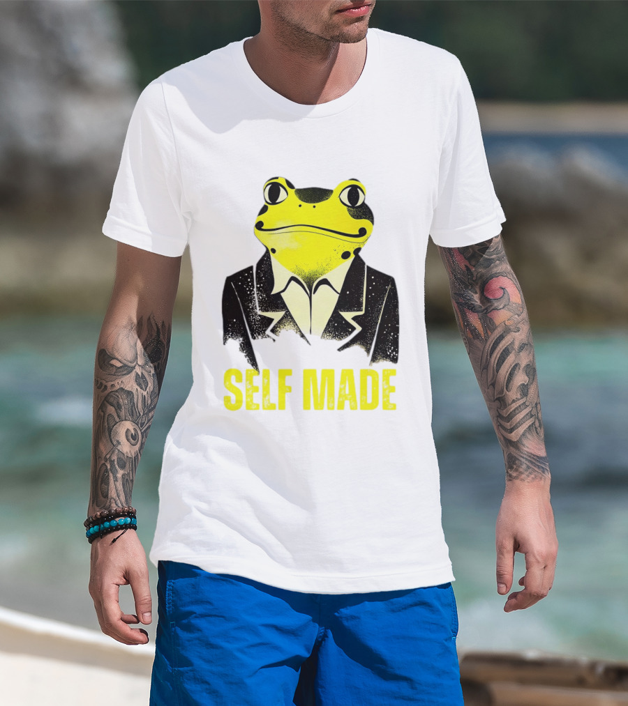 Frog In Business Suit Self Made T-Shirt