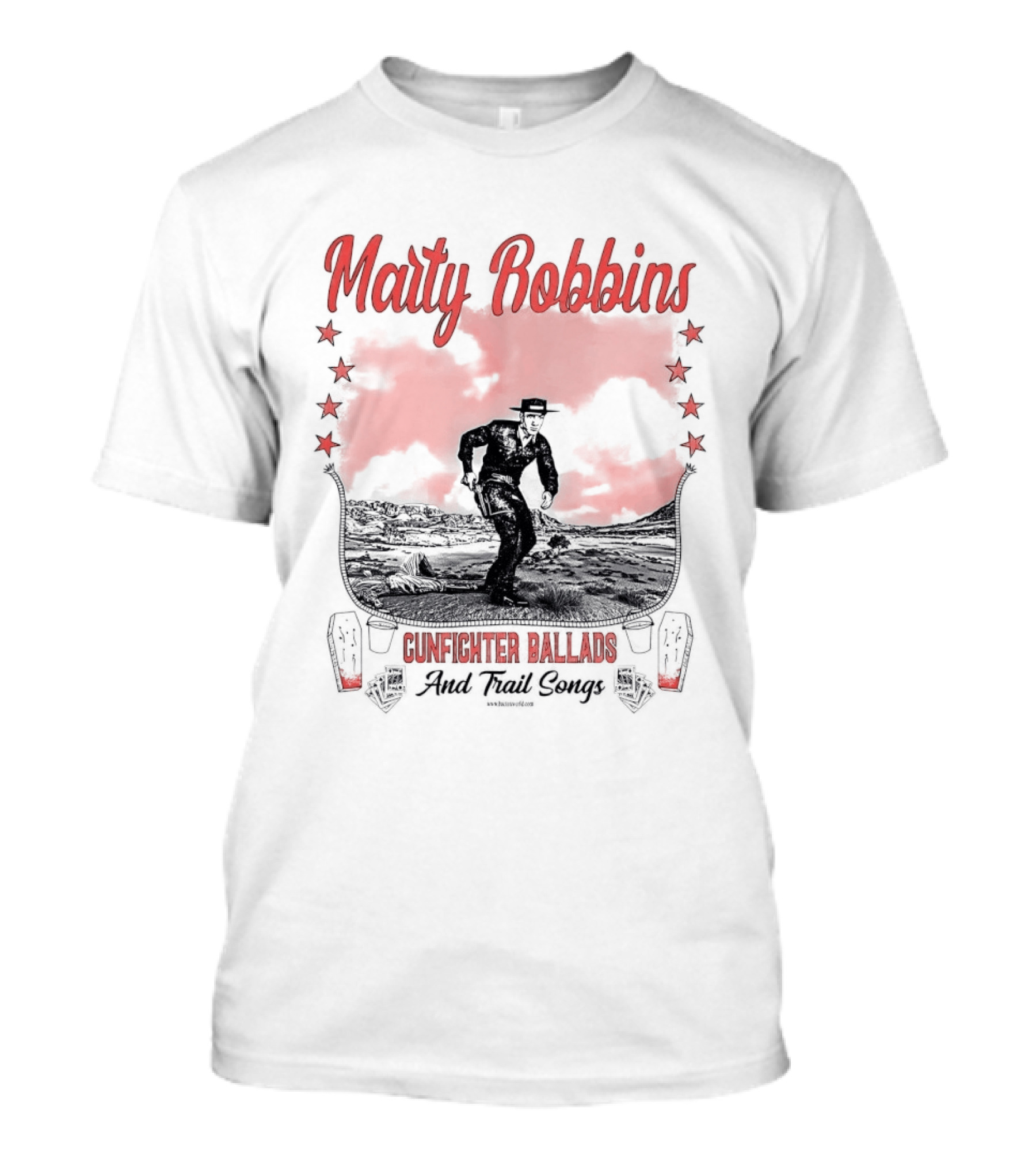 Marty Robbins Gunfighter Ballads And Trail Songs Cowboy Western Scene T-Shirt